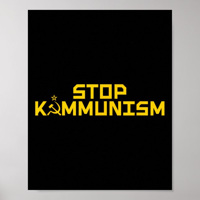 Affiche Stop Commie-la Harris Kamala Communisme Trump Supp (Devant)