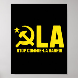 Affiche Stop Commie-la Harris Kamala Communisme Trump Supp