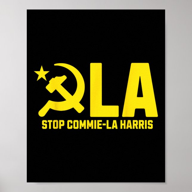Affiche Stop Commie-la Harris Kamala Communisme Trump Supp (Devant)