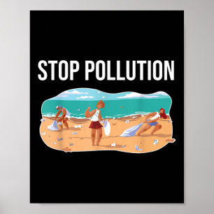 Affiche Stop Pollution Plastic Sea De l'environnement Prot