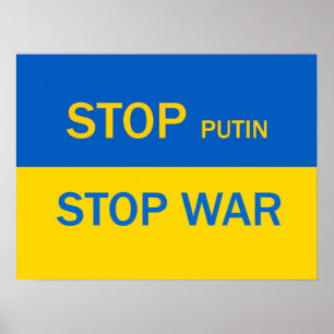 Affiche Stop Putin, Stop War Poster!