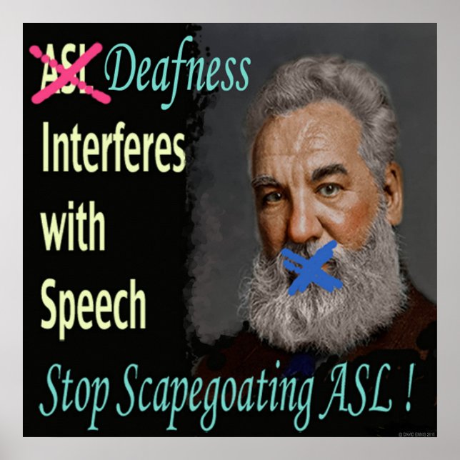 Affiche Stop Scapegoating ASL !   24" x 24" (Devant)