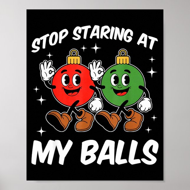 Affiche Stop Staring At My Funny Dirty Christmas Adult Hum (Devant)