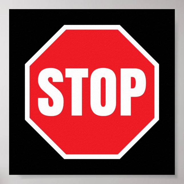 Affiche stop traffic sign (Devant)