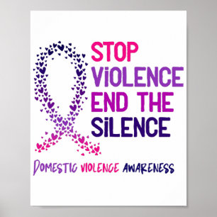 Affiche Stop Violence and the Silence Domestic Violence Aw