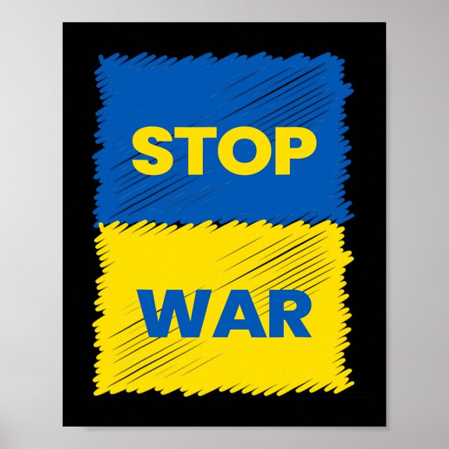 Affiche Stop War - Save Ukraine - Stop The War In Ukraine  (Devant)