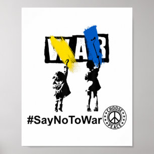 Affiche Stop War Shirt, les enfants disent Non à War Shirt
