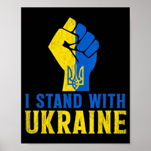Affiche Stopper Avec L'Ukraine Aimer Soutenir Ukraine Homm