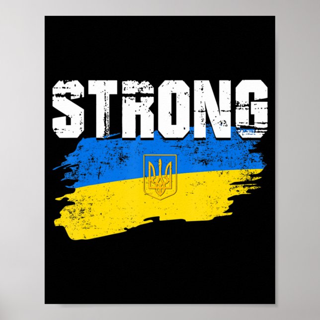 Affiche Stopper Avec L'Ukraine Aimer Soutenir Ukraine Homm (Devant)