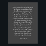 Affiche Stopper par Woods en soirée neige, Robert Frost<br><div class="desc">Un dessin du poème Stopping par Woods lors d'une soirée enneigée par Robert Frost.</div>