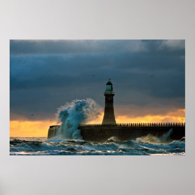 Affiche Storm Seas at Roker Poster/Imprimer (Devant)