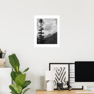 Affiche Stormy Mountain Photo noir et blanc