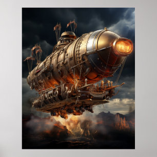 Affiche Stormy Voyage : Epic Steampunk Zeppelin