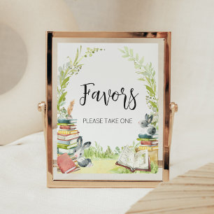 Affiche Storybook Nouveau chapitre Baby shower Faveurs