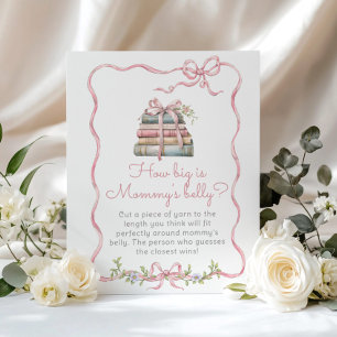 Affiche Storybook Vintage rose Bow Quelle taille est maman