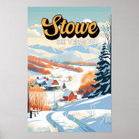 Stowe Vermont Hiver Vintage