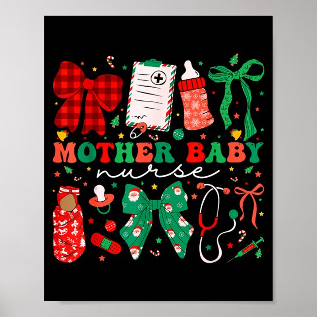 Affiche Stpartum Xmas Coquette Mother Baby Nurse Christmas (Devant)