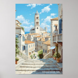 Affiche Straden Street Dubrovnik Croatie Voyage