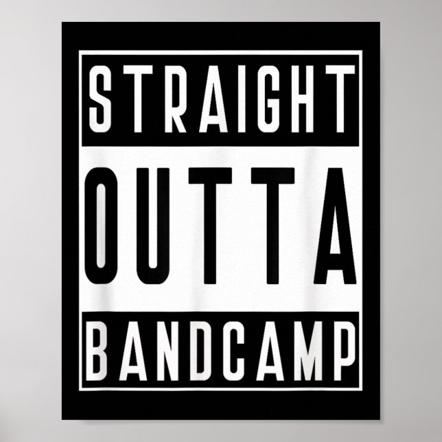 Affiche Straight Outta Band Camp Funny Marching Band Tee  (Devant)