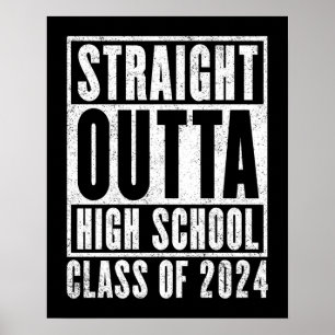 Affiche Straight Outta High School 2024 (en détresse)
