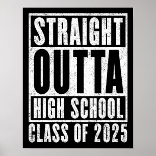 Affiche Straight Outta High School 2025 (en détresse)