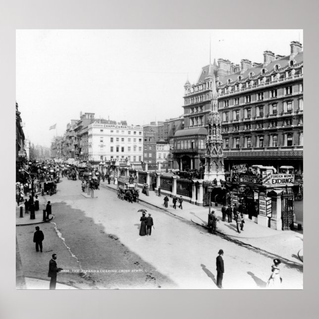 Affiche Strand et Charing Cross Station, Londres (Devant)