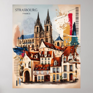 Affiche Strasbourg Charme