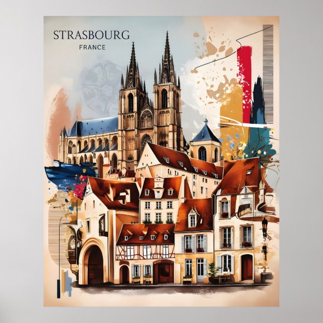 Affiche Strasbourg Charme (Devant)