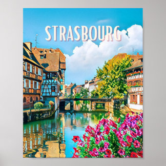 Affiche Strasbourg Photo Vintage