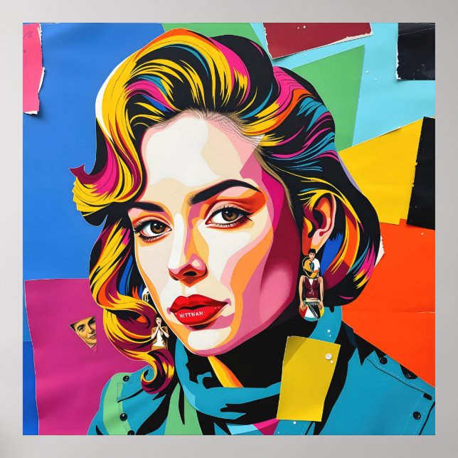 Affiche « Strasha » - Collage de rêve pop verni (Devant)