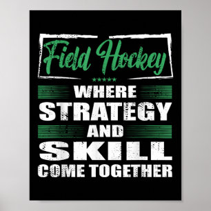 Affiche Stratégie et compétence de sport de hockey sur gaz