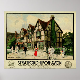 Affiche STRATFORD SUR AVON MAS Rail Welcombe Maison d'hôte