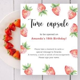 Affiche Strawberries Time Capsule 1er anniversaire