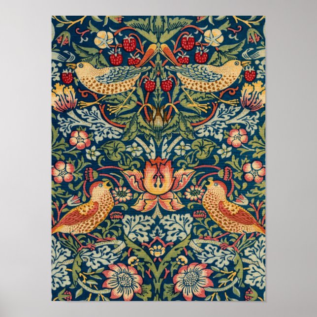 Affiche Strawberry Thief by William Morris (Devant)