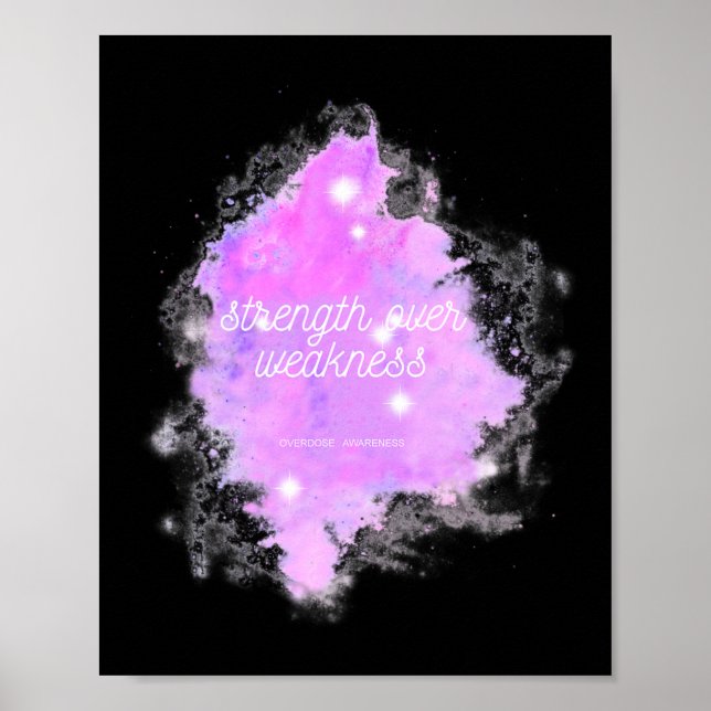 Affiche Strength Over Weakness Galaxy - Overdose Awareness (Devant)