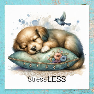 Affiche Stress De Chiot Reposant Moins