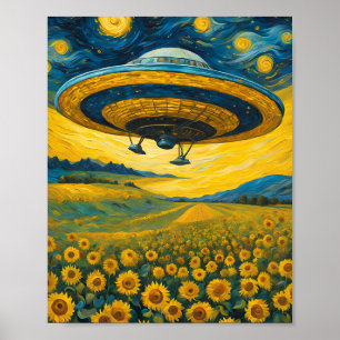 Affiche Stress Night Space Invasion - Art Surreal