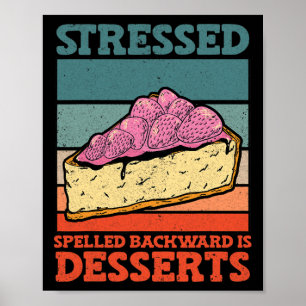 Affiche Stressé Argument Arrière Est Desserts Stress Aware