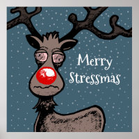 Affiche Stressmas avec Rudolf le Renne