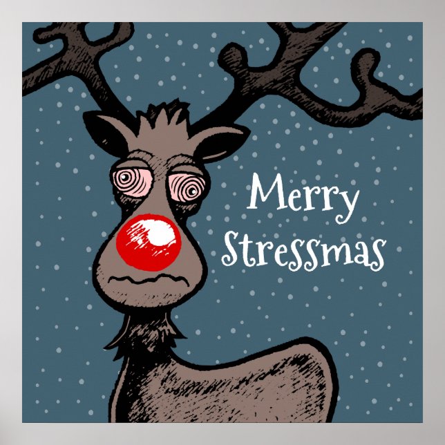 Affiche Stressmas avec Rudolf le Renne (Devant)