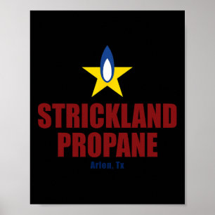 Affiche Strickland Propane - Arlen Texas Yellow Star Bbq