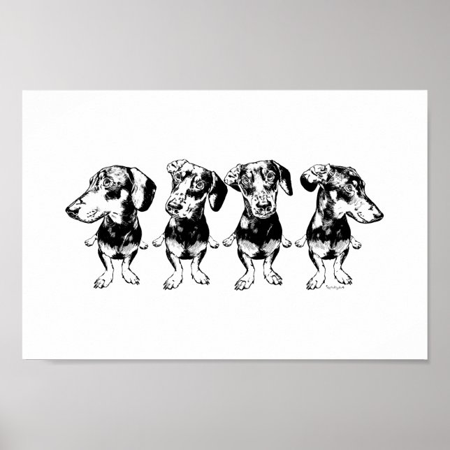 Affiche 'Strike A Pose Dex' Flippy Ear Dex Art Imprimer (Devant)