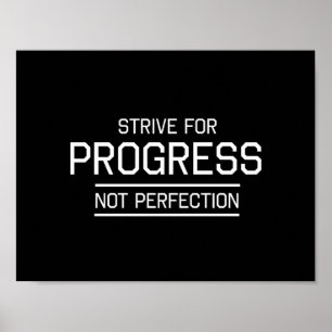 Affiche Strike for Progress Not Perfection