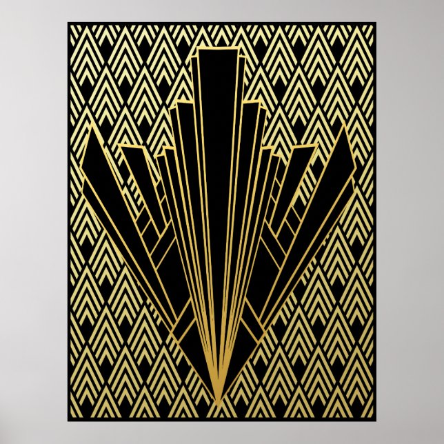 Affiche Striking Art Deco Style (Devant)