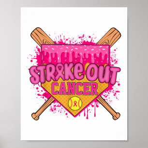 Affiche Striout Breast Cancer Guerrier Softball Drip Hom