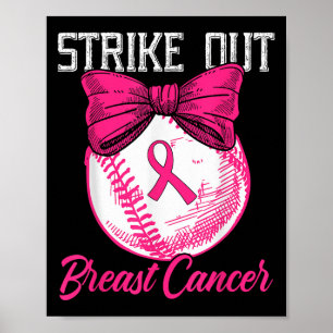 Affiche Striout Cancer du Sein Baseball Cancer du Sein Aw