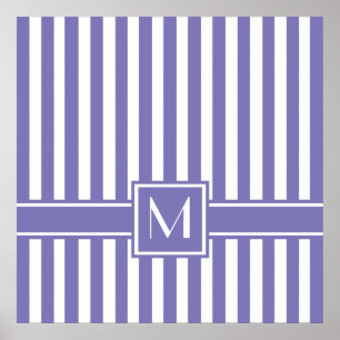 Affiche Stripe avec monogram