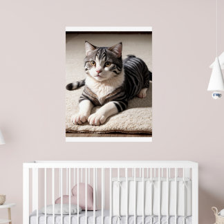 Affiche Striped Tabby Cat Photography Art Print