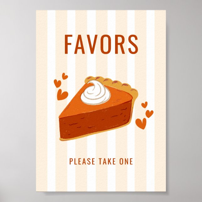 Affiche Stripes Automne Petite Cutie Pie Favoriser Tableto (Devant)