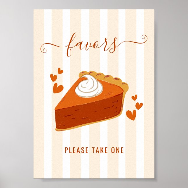 Affiche Stripes Automne Petite Cutie Pie Favoriser Tableto (Devant)